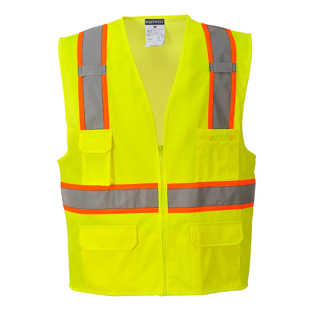 Portwest Hi-Vis Mesh Safety Vest - Yellow - US372 2X-Large / Yellow - Overlook Boots