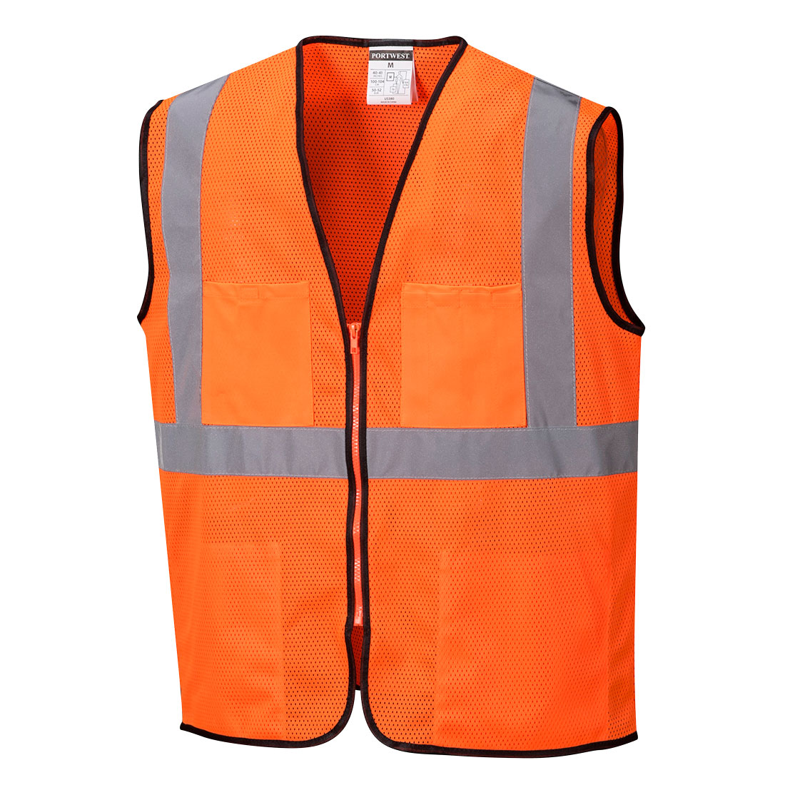 Portwest Tampa Hi-Vis Band and Brace Vest - Orange - 12 Pack - US380 S - Overlook Boots