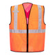 Portwest Tampa Hi-Vis Mesh X-Back Vest - Orange - 12 Pack - US396 S - Overlook Boots