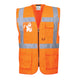 Portwest Berlin Hi-Vis Executive Vest - Orange - 12 Pack - US476 S - Overlook Boots