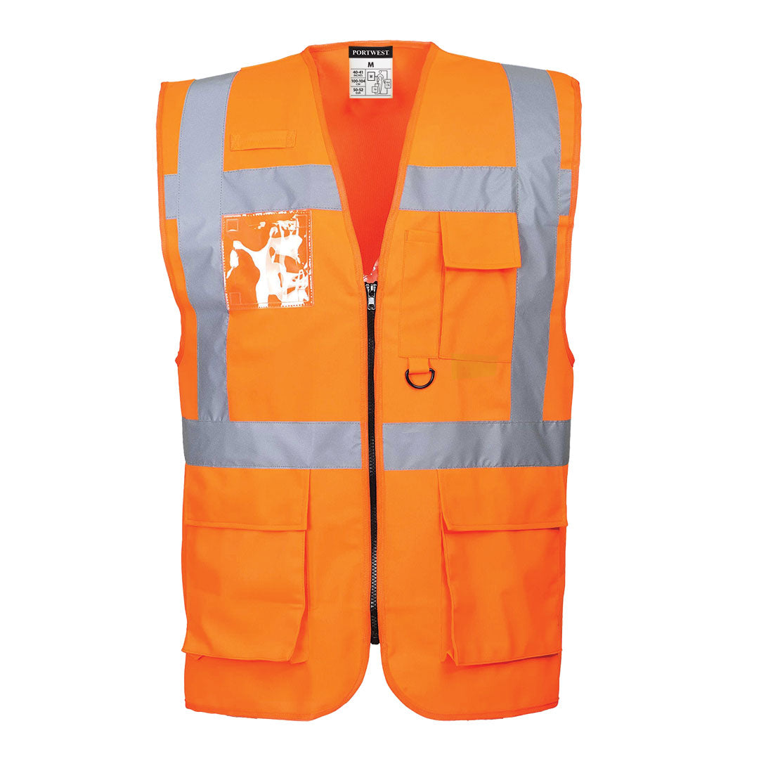 Portwest Berlin Hi-Vis Executive Vest - Orange - 12 Pack - US476 S - Overlook Boots