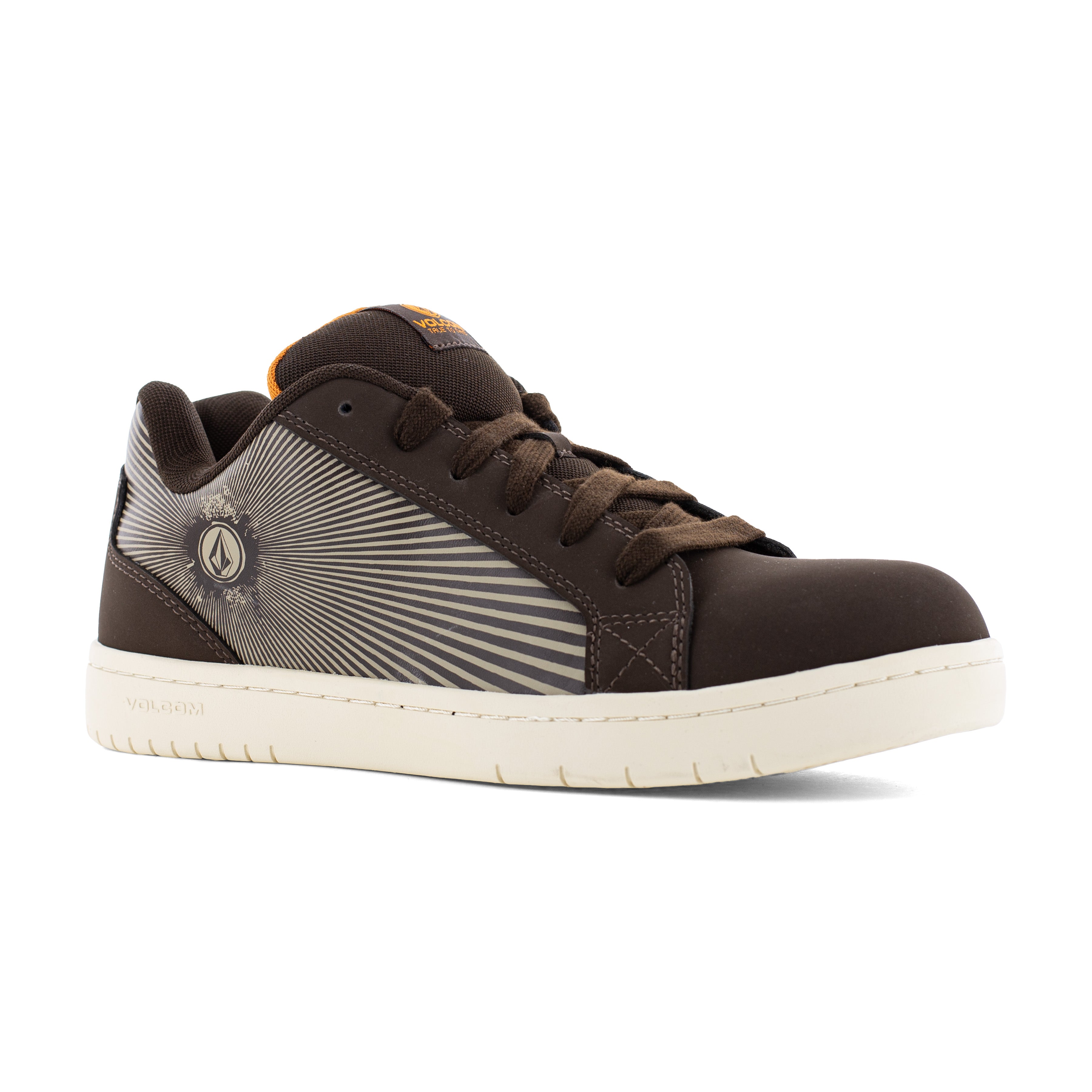 Volcom Men's Stone Op Art Composite Toe Skate Inspired Work Shoe - Brown - VM30507 7 / Medium / Dark Brown - Overlook Boots