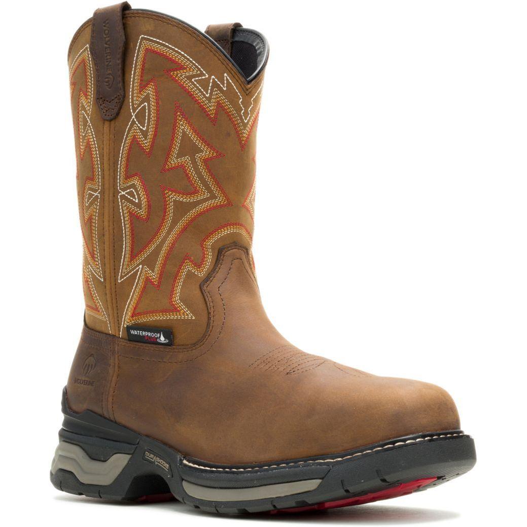 Wolverine Men's Rancher ft Comp Toe Waterproof Wellington Work Boot - Dark Tan- W251109 7 / Medium / Tan - Overlook Boots