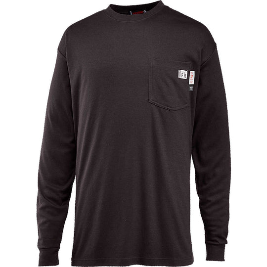 Wolverine Men's Flame Resistant Long Sleeve Tee - Black - W1203290-003 Small / Black - Overlook Boots