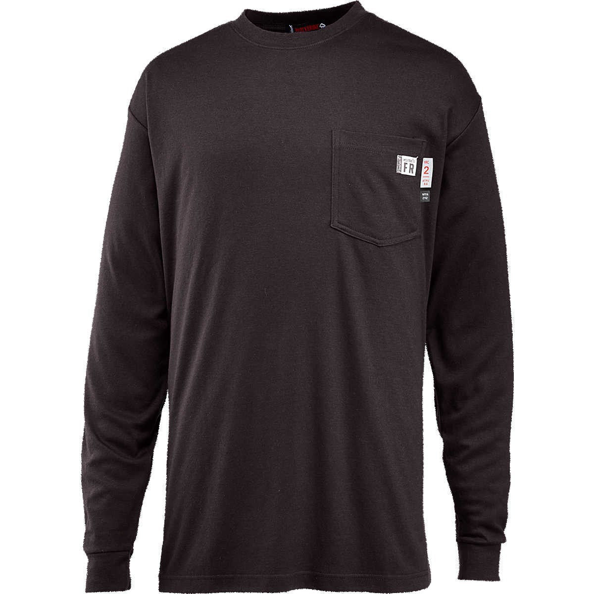 Wolverine Men's Flame Resistant Long Sleeve Tee - Black - W1203290-003 Small / Black - Overlook Boots