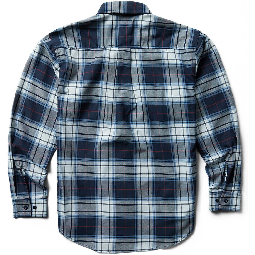 Wolverine Men's Flame Resistant Plaid Long Sleeve Twill Shirt - Navy - W1203980-417 - Overlook Boots