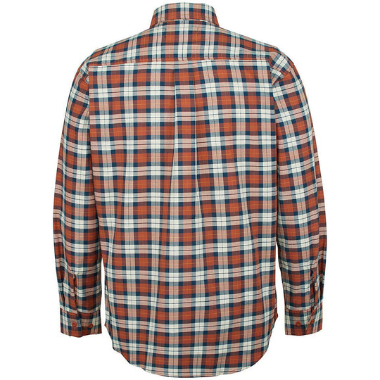 Wolverine Men's Flame Resistant Plaid Long Sleeve Twill Shirt - Russet - W1203980-607 - Overlook Boots