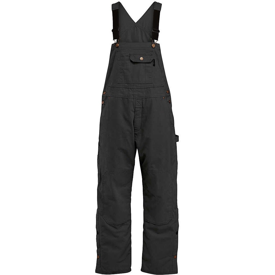 Wolverine Men's Sawmill Duck Insulated Bib - Black - W1204980-003 Small / Black - Overlook Boots
