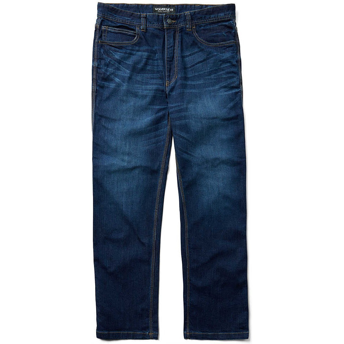 Wolverine Men's Flame Resistant Stretch Denim Pants - Denim - W1207040-401 30 x 30 / Dark Denim - Overlook Boots