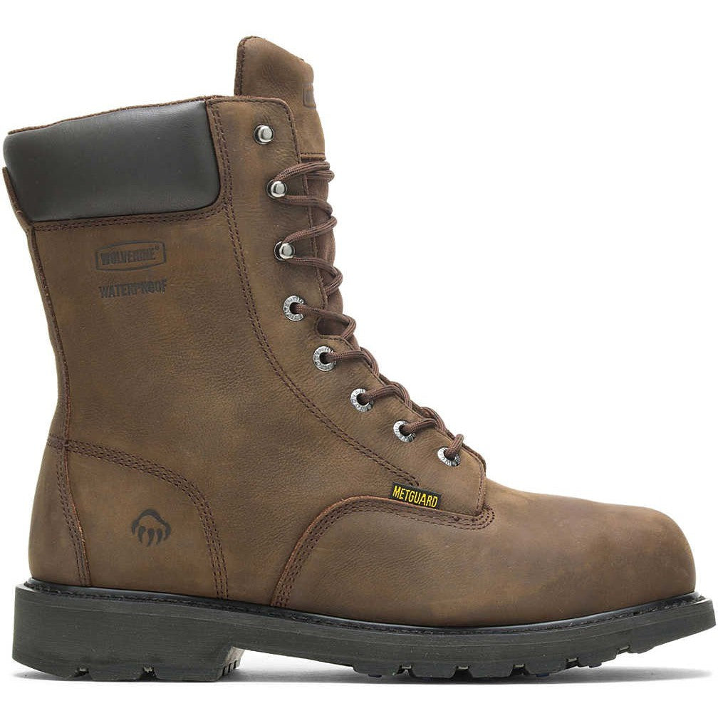 Wolverine Men's McKay 8" Steel Toe Waterproof MG Work Boot -Brown- W05680 5 / Medium / Brown - Overlook Boots