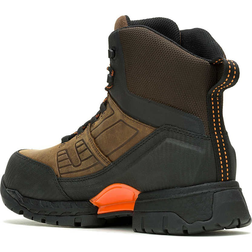 Wolverine Men's Surge Lx 6" Safety Toe Waterproof Carbonmax Work Boot -Brown- W080166 - Overlook Boots