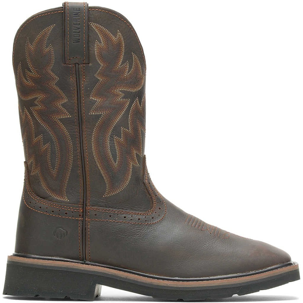 Wolverine Men's Rancher Steel Toe Western Work Boot- Brown- W10702 - Overlook Boots