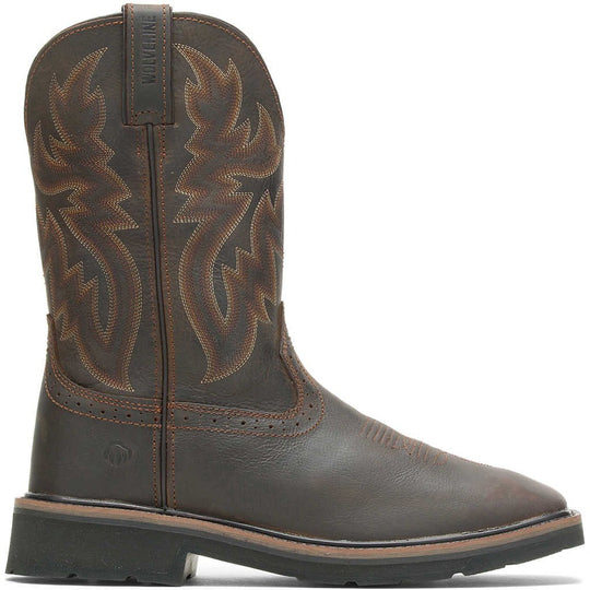 Wolverine Men's Rancher Soft Toe Western Work Boot- Brown/Rust- W10704 - Overlook Boots