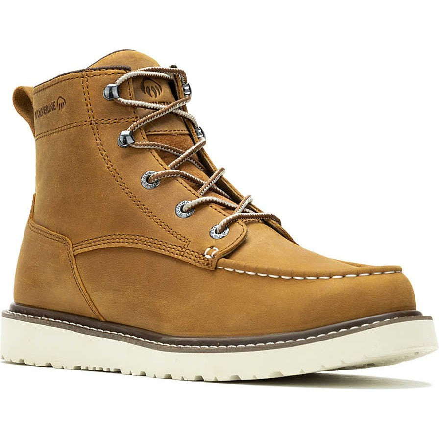 Wolverine Men's Trade 6" Soft Toe Wedge Unlined Work Boot - Tan - W240010 - Overlook Boots