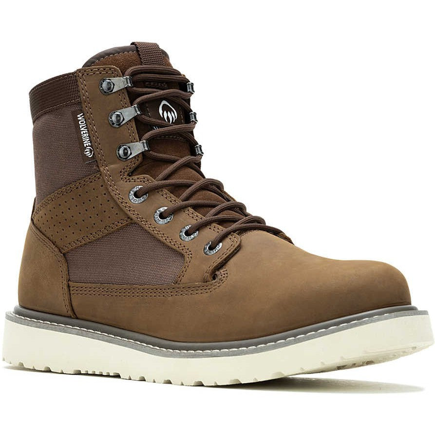 Wolverine Men's Trade Canvas 6" Soft Toe Wedge Unlined Work Boot- Brown- W240015 - Overlook Boots