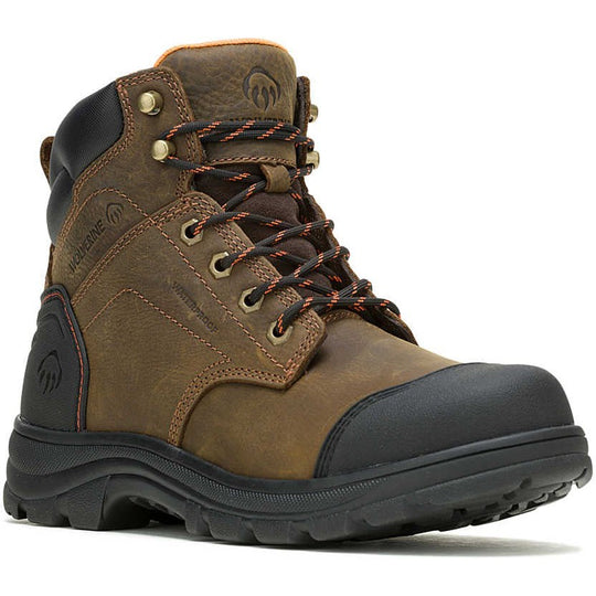 Wolverine Men's Carlsbad 6" Cap Soft Toe Waterproof Work Boot -Brown- W240055 7.0 / Medium / Brown - Overlook Boots