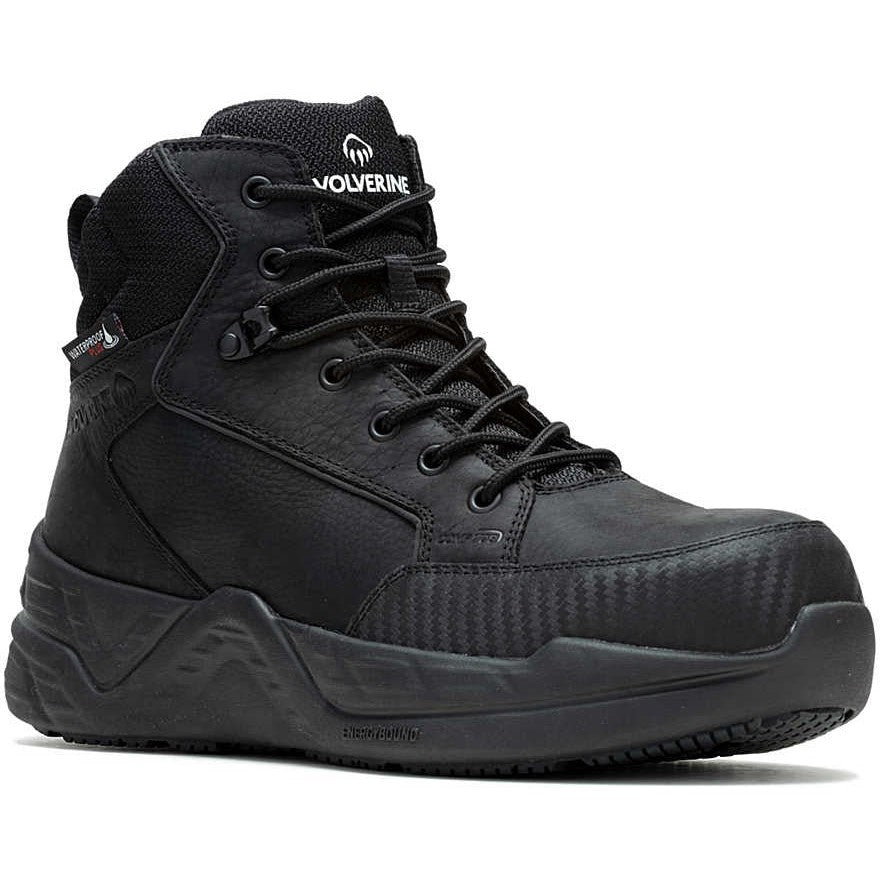 Wolverine Men's ProShift LX 6" Soft Toe Waterproof Work Boot- Black- W240001 - Overlook Boots