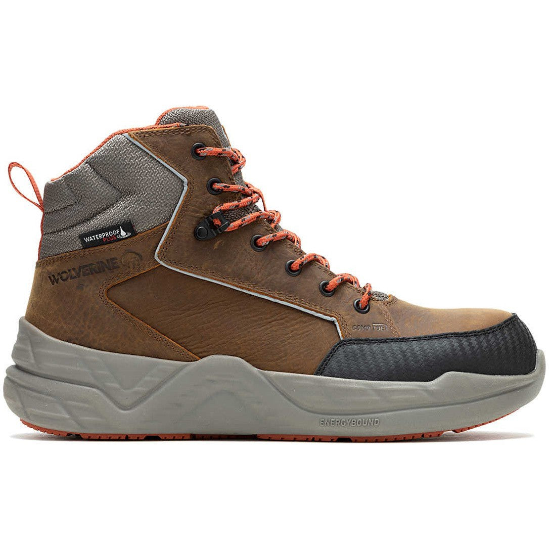 Wolverine Men's ProShift LX 6" Composite Toe Waterproof Work Boot- Brown- W241011 7 / Medium / Brown - Overlook Boots
