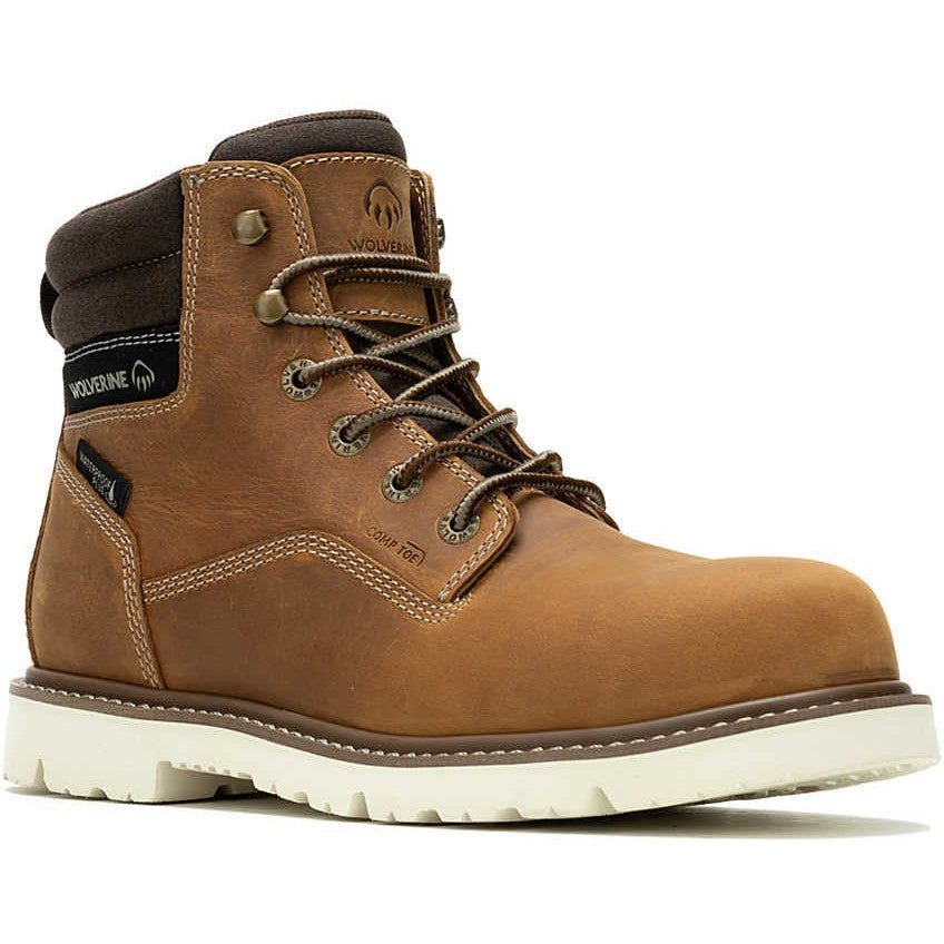 Wolverine Men's Revival 6" Composite Toe Waterproof Work Boot- Wheat- W241018 - Overlook Boots