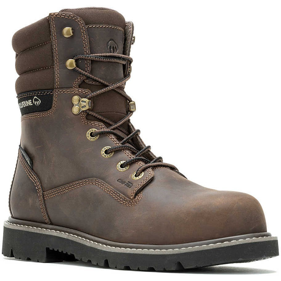 Wolverine Men's Revival 8" Composite Toe Waterproof Work Boot- Brown- W241019 - Overlook Boots