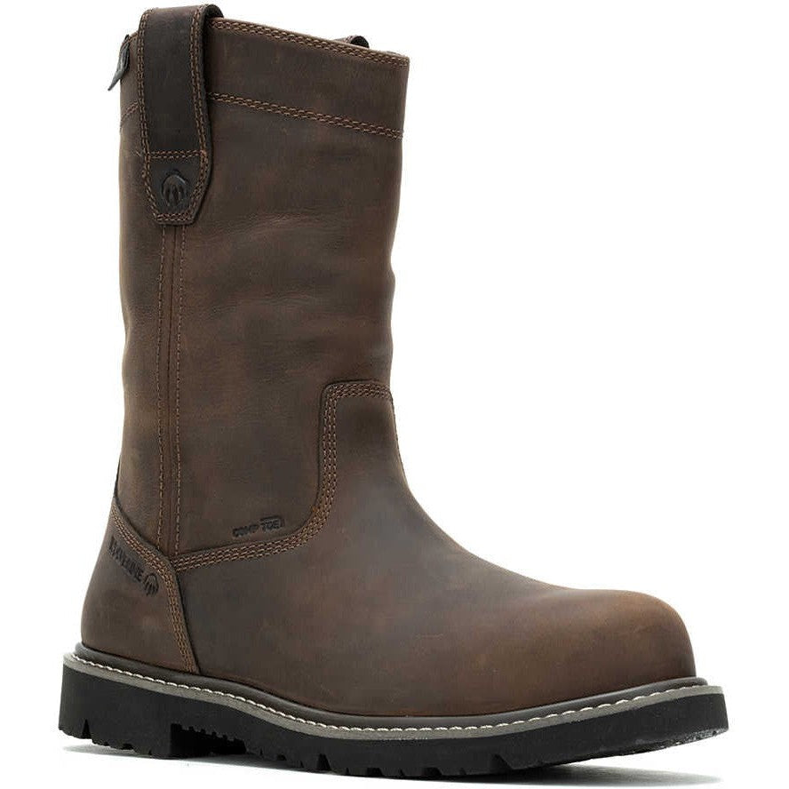 Wolverine Men's Revival 10" Composite Toe Waterproof Wellington Work Boot- Brown- W241020 - Overlook Boots