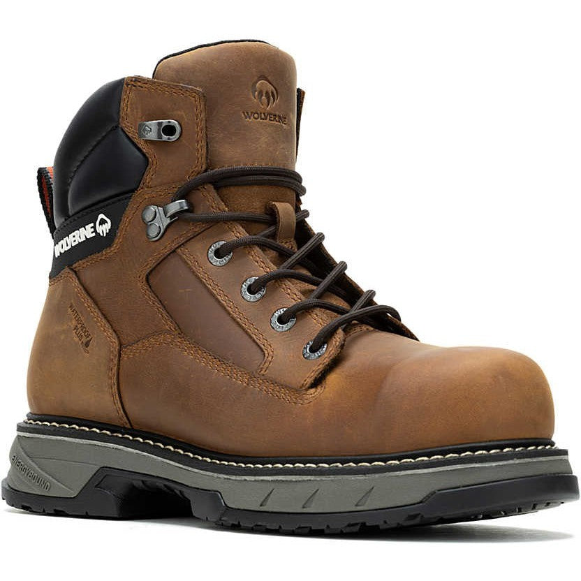 Wolverine Men's Reforce 6" Carbonmax Composite Toe Waterproof Work Boot- Cashew- W241023 7 / Medium / Brown - Overlook Boots