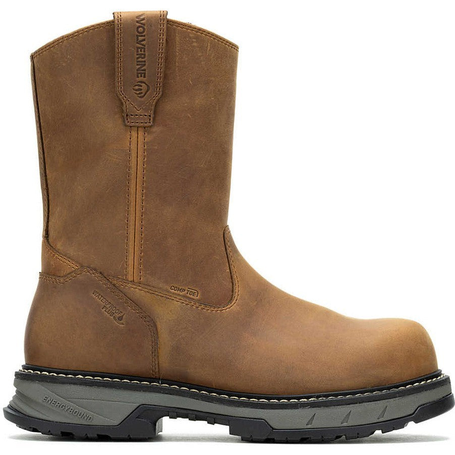 Wolverine Men's Reforce 10" Composite Toe Waterproof Wellington Work Boot- Cashew- W241027 - Overlook Boots