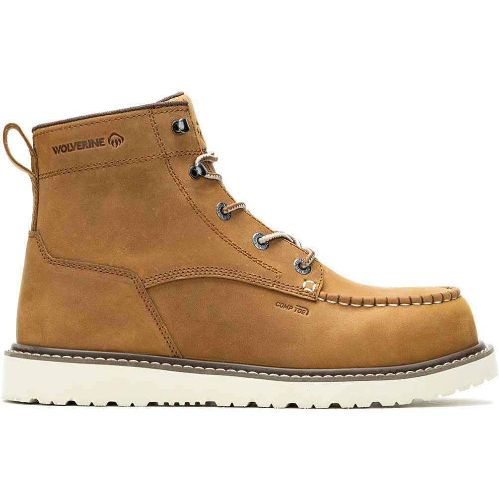 Wolverine Men's Trade 6" Composite Toe Wedge Unlined Work Boot- Tan- W241055 7 / Medium / Tan - Overlook Boots