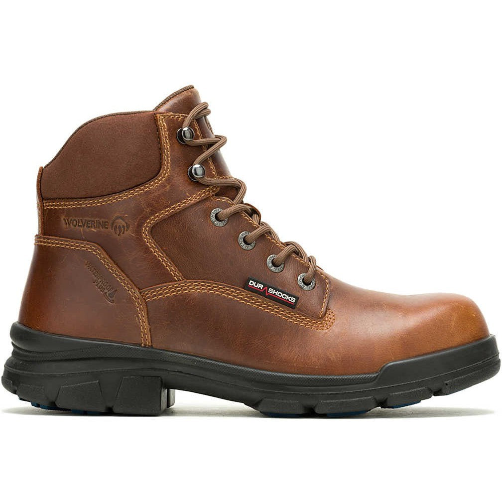 Wolverine Men's Durashocks Slip Resistant Icon 6" Composite Toe Waterproof Work Boot -Tan- W241100 - Overlook Boots
