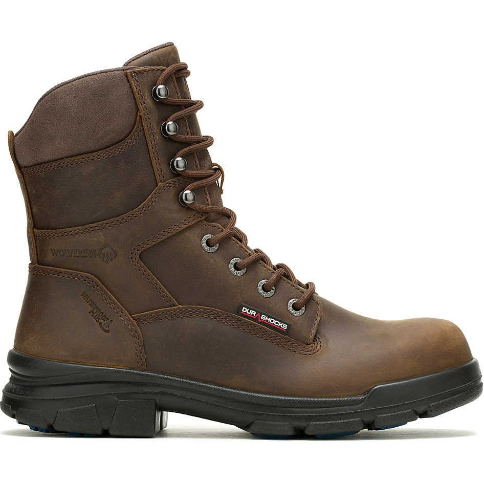 Wolverine Men's Durashocks Slip Resistant Icon 8" Soft Toe Waterproof Work Boot -Brown- W240029 - Overlook Boots