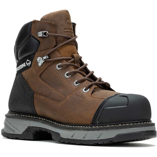 Wolverine Men's Reforce Heavy Duty 6" Composite Toe Waterproof Work Boot -Brown- W241110 7.0 / Medium / Brown - Overlook Boots