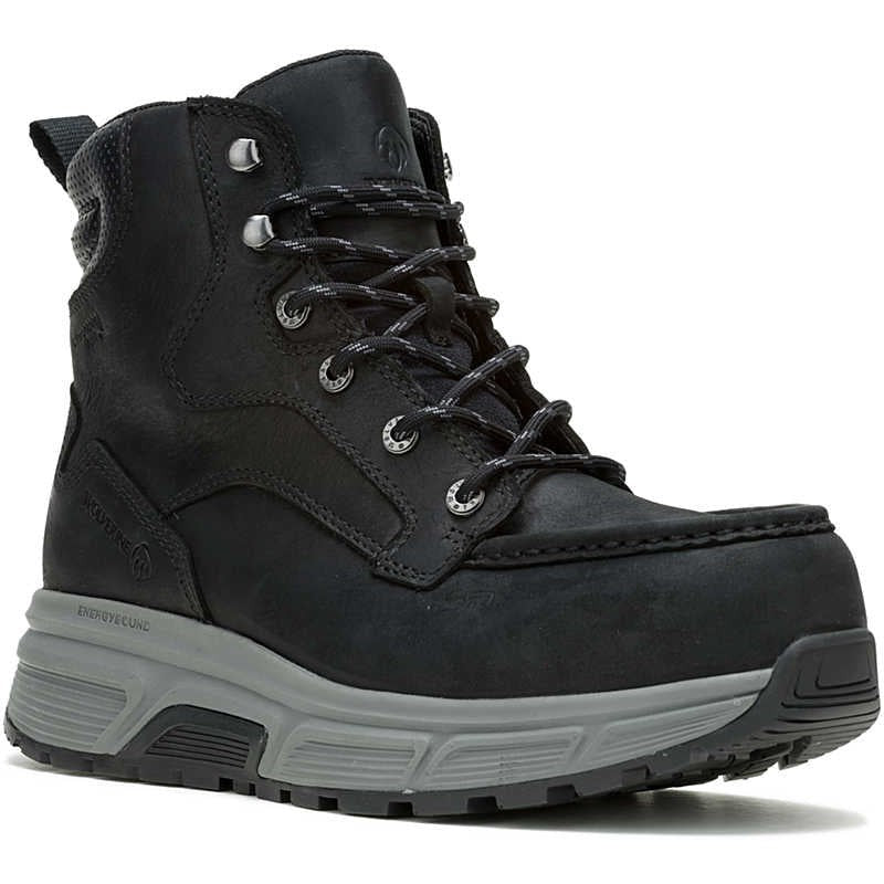 Wolverine Men's Ride 6" Composite Toe Waterproof Wedge Work Boot -Black- W241152 7 / Medium / Black - Overlook Boots