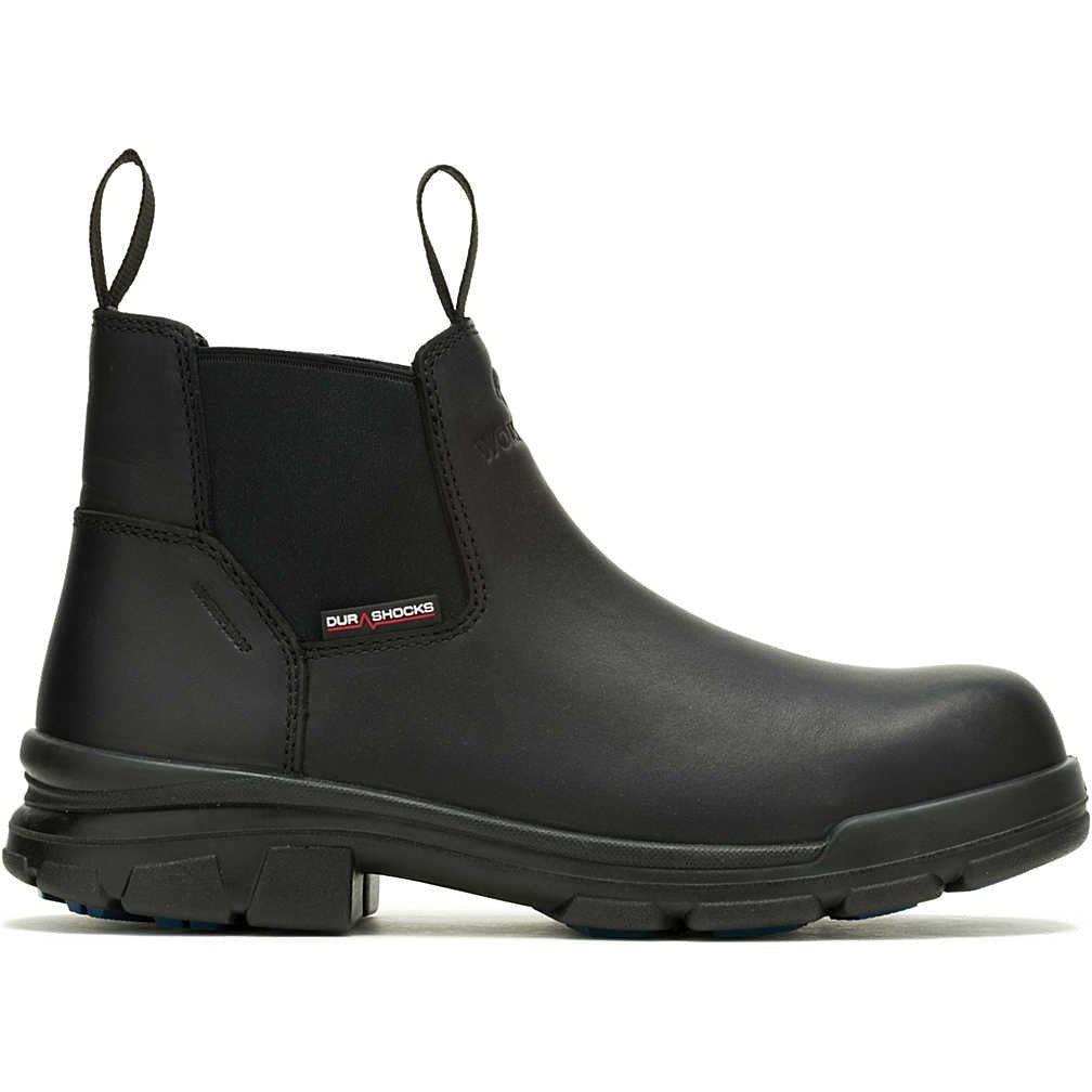Wolverine Men's Durashocks Icon Soft Toe Waterproof Romeo Work Boot -Black- W240046 - Overlook Boots