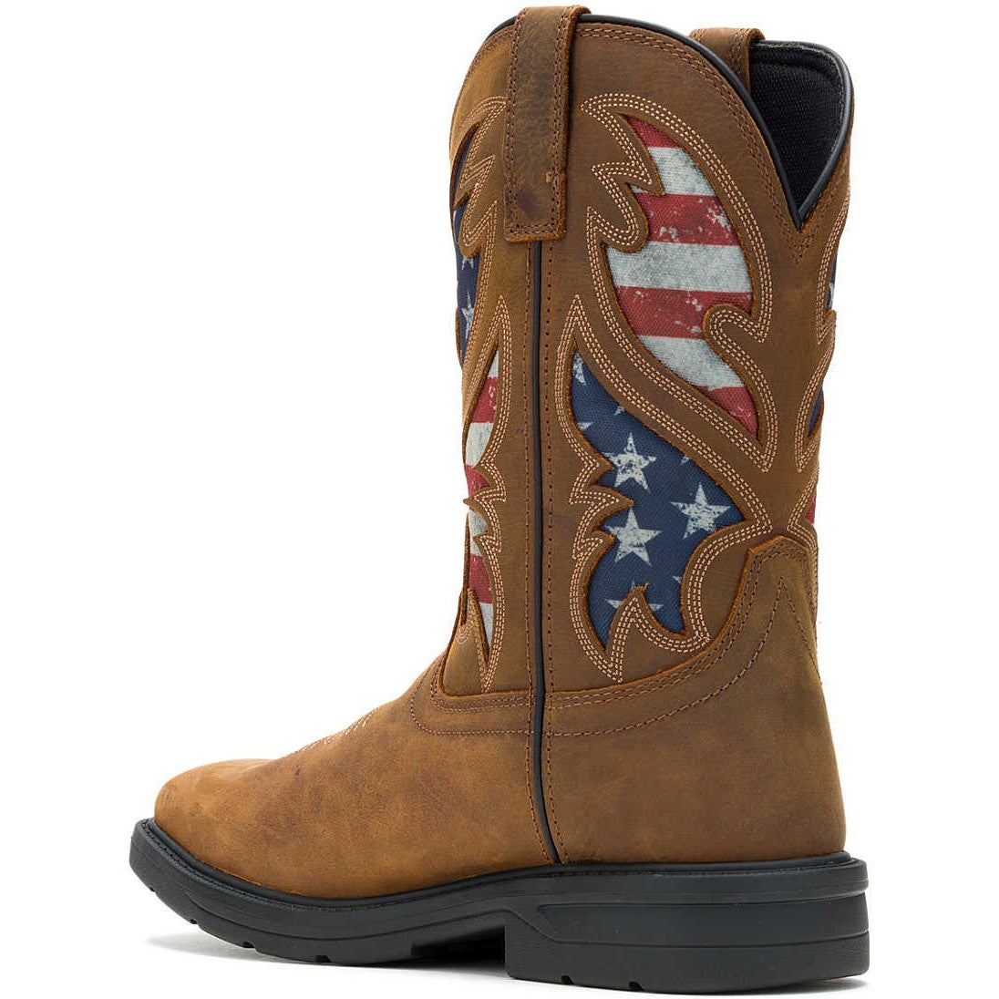 Wolverine Men's Rancher Flag Steel Toe Waterproof Western Work Boot -Brown- W241181 - Overlook Boots