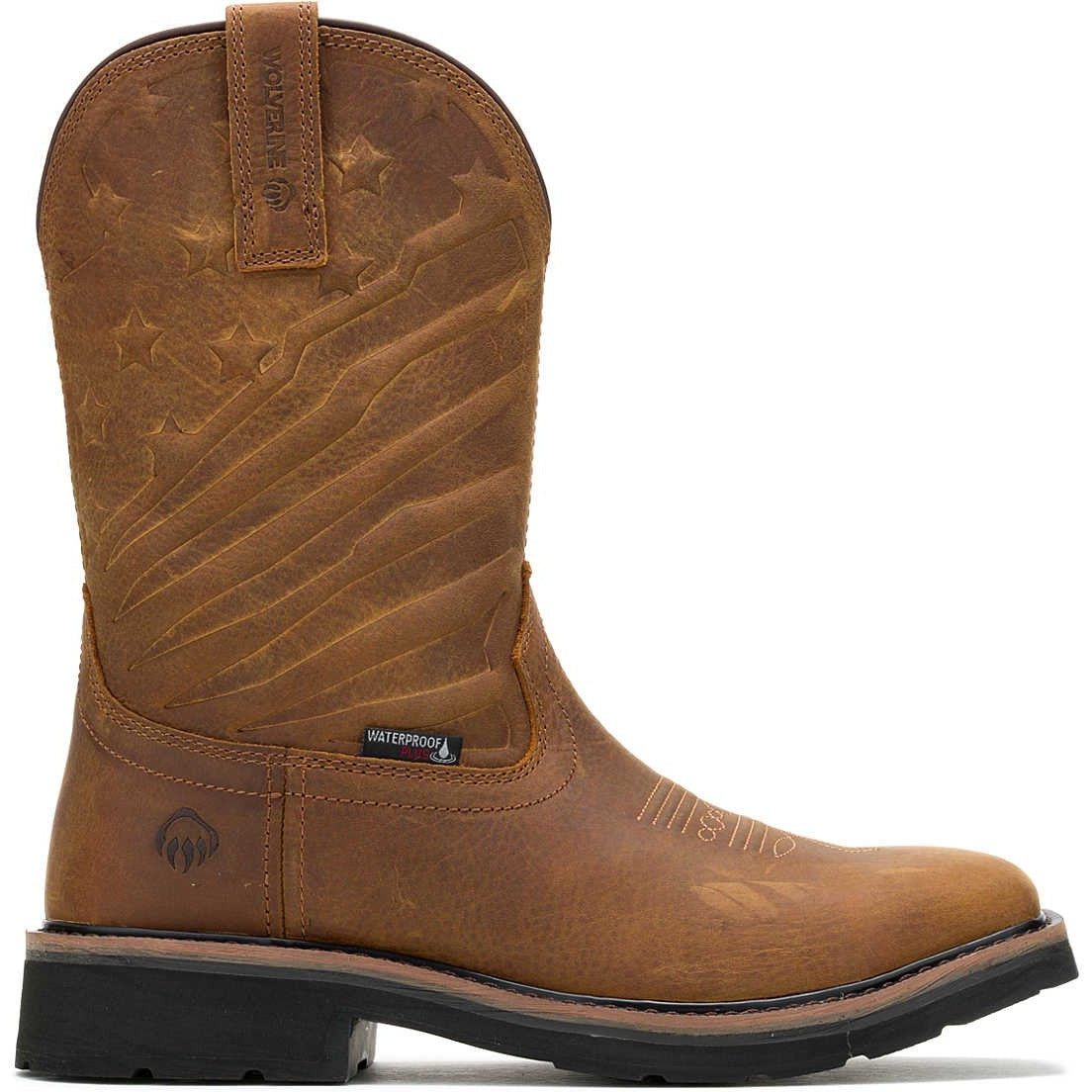 Wolverine Men's Rancher Flag Lx Steel Toe Waterproof Work Boot -Brown- W241184 - Overlook Boots