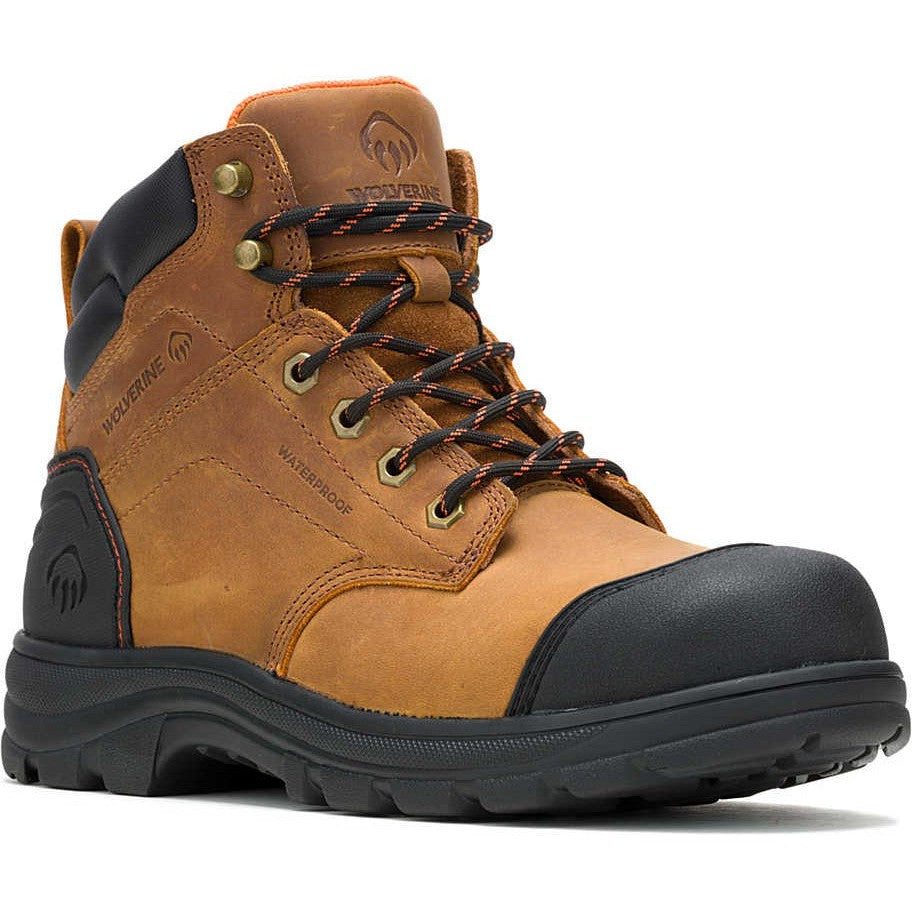Wolverine Men's Carlsbad 6" Cap Steel Toe Waterproof Work Boot -Tan- W241186 7 / Medium / Tan - Overlook Boots