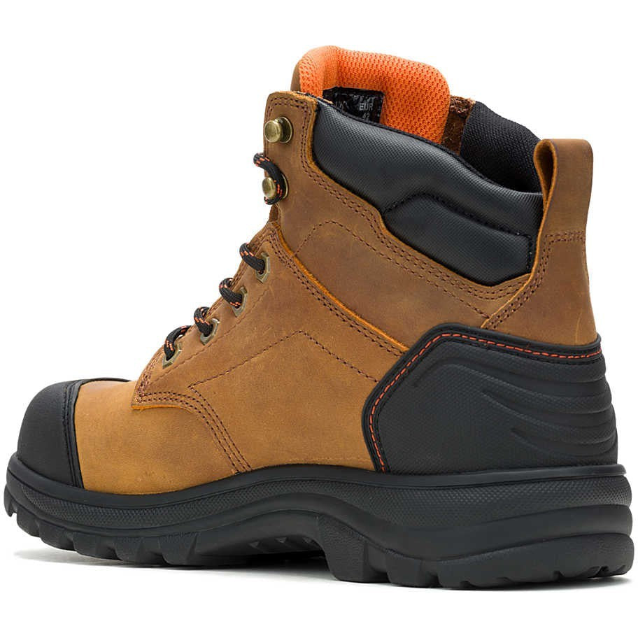 Wolverine Men's Carlsbad 6" Cap Steel Toe Waterproof Work Boot -Tan- W241186 - Overlook Boots