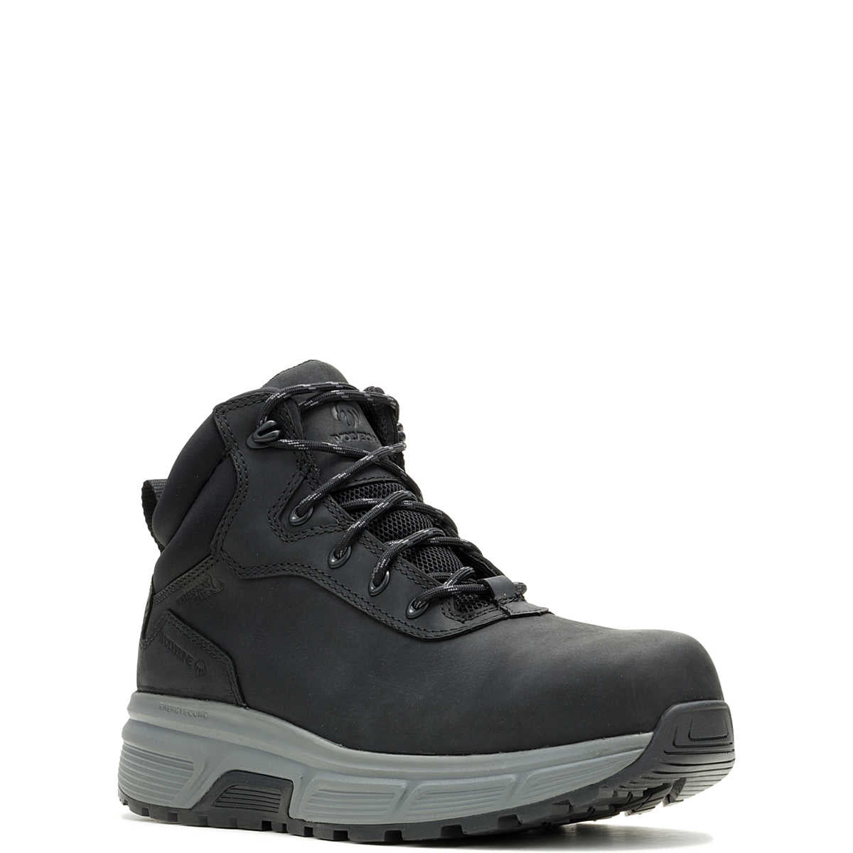 Wolverine Men's Ride Performance Soft Toe Waterproof Mid Wedge Work Boot - Black - W250061 7 / Medium / Black - Overlook Boots