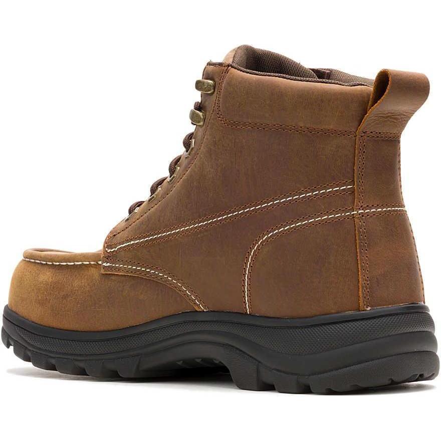 Wolverine Men's Carlsbad 6" Moc Toe Steel-Toe Waterproof Work Boot - Brown - W251003 - Overlook Boots