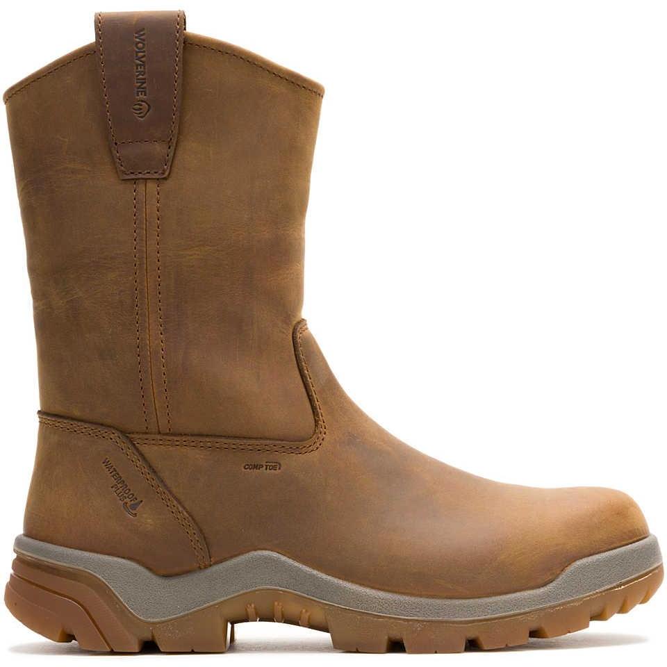 Wolverine Men's Vantage Ft HyperRest Waterproof Wellington Work Boot - Tan - W251053 - Overlook Boots