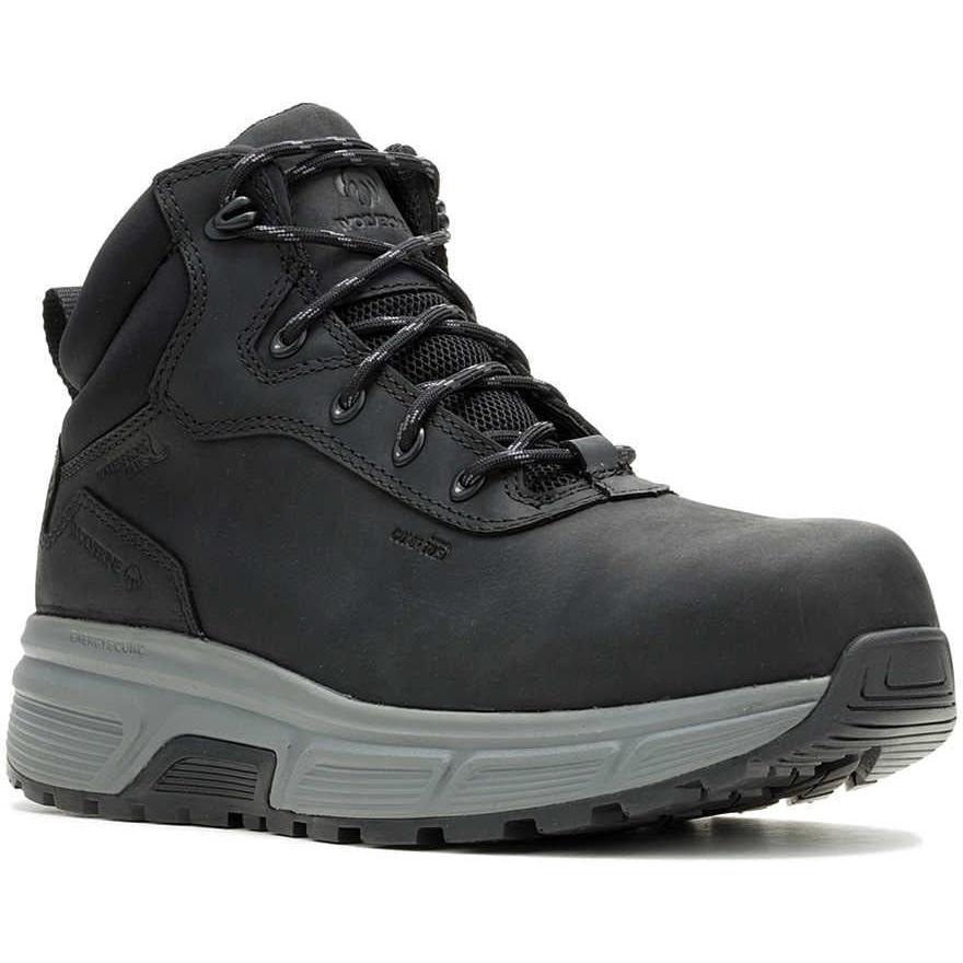 NEW WOLVERINE men\'s ride performance waterproof composite toe wedge in black Wolverine Ride Performance Hiker Wedge Mid CarbonMax  main image 2