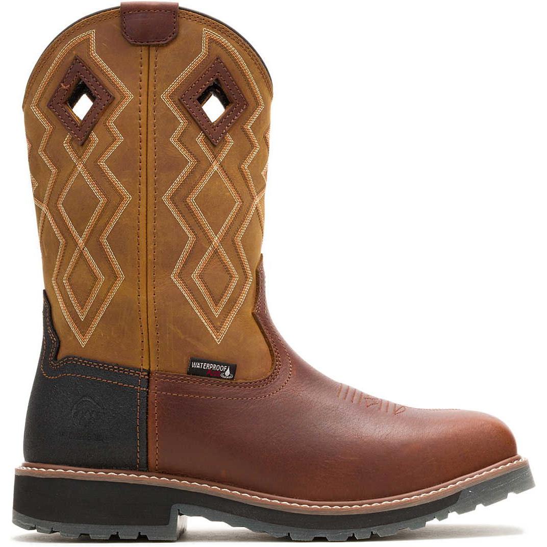Wolverine Men's Rancher Pro Comp Toe Waterproof Western Work Boot - Cashew - W251013 - Overlook Boots