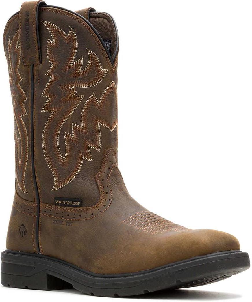 Wolverine Men's Rancher Level Steel Toe Waterproof Western Work Boot -