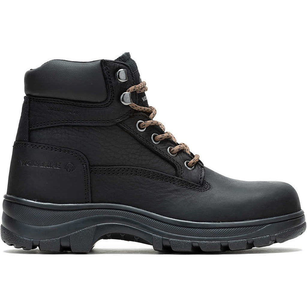 Wolverine Women's Carlsbad 6" Steel Toe Waterproof Work Boot- Black- W241013 5 / Medium / Black - Overlook Boots