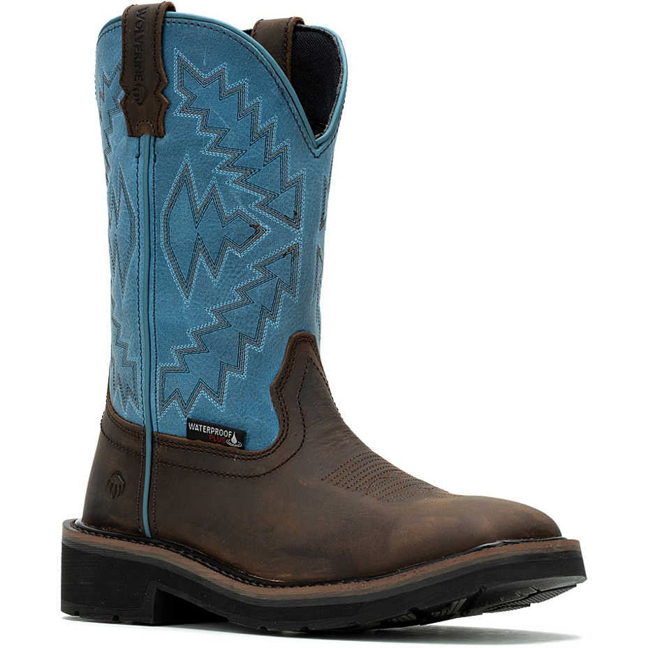 Wolverine Women's Rancher Arrow Steel Toe WP Western Work Boot- Blue- W241053  - Overlook Boots