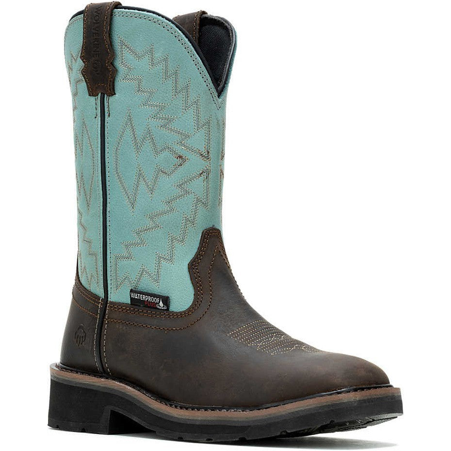 Wolverine Women's Rancher Arrow Steel Toe WP Western Work Boot- Aqua- W241054  - Overlook Boots