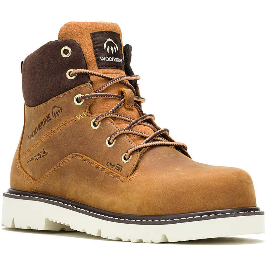 Wolverine Women's Revival 6" Composite Toe Waterproof Slip Resistant Work Boot -Cashew- W241141 5 / Medium / Cashew - Overlook Boots