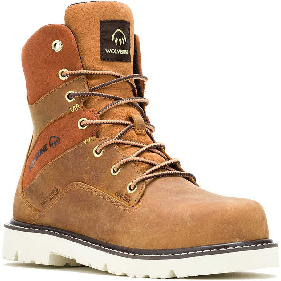 Wolverine Women's Revival 8" Composite Toe Waterproof Work Boot -Cashew- W241145 5 / Medium / Cashew - Overlook Boots