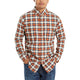 Wolverine Men's Flame Resistant Plaid Long Sleeve Twill Shirt - Russet - W1203980-607 - Overlook Boots