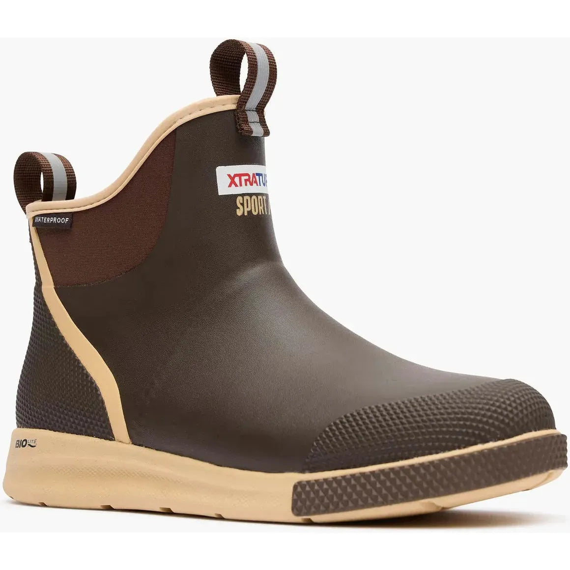 Xtratuf Men's Ankle 6" Waterproof Slip Resist Deck Sport Boot- Brown- XADSM901 7 / Medium / Navy - Overlook Boots